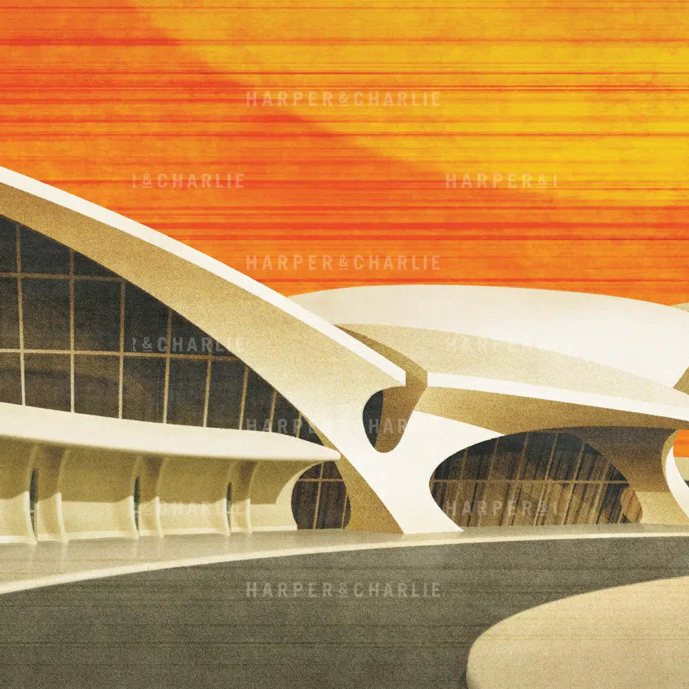 TWA Flight Center Colour Print Close Up