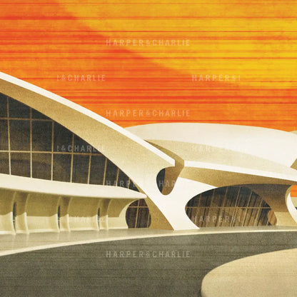 TWA Flight Center Colour Print Close Up