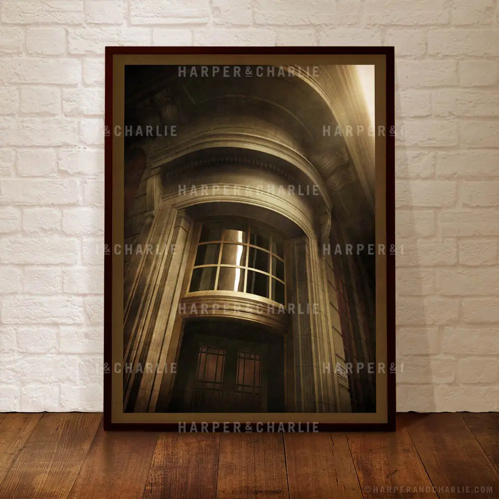 Union Bank Building, Little Collins Street, The Causeway, Melbourne Colour Print Framed