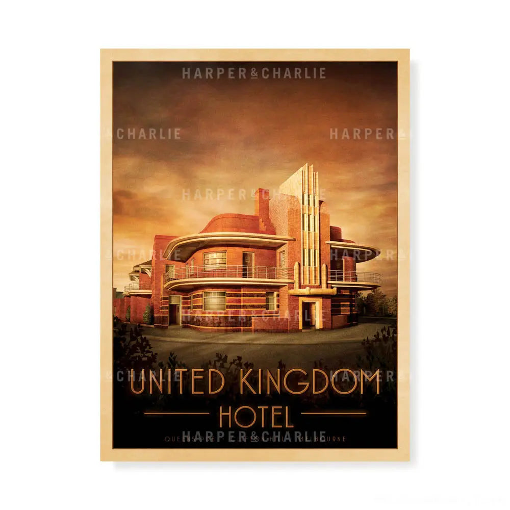 United Kingdom Hotel, Clifton Hill Melbourne Portrait Colour Print by Harper &amp; Charlie