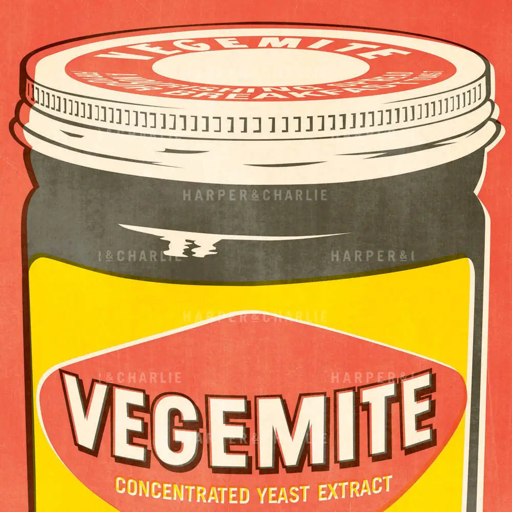 Vegemite Pop Art Deco Australian Colour Print