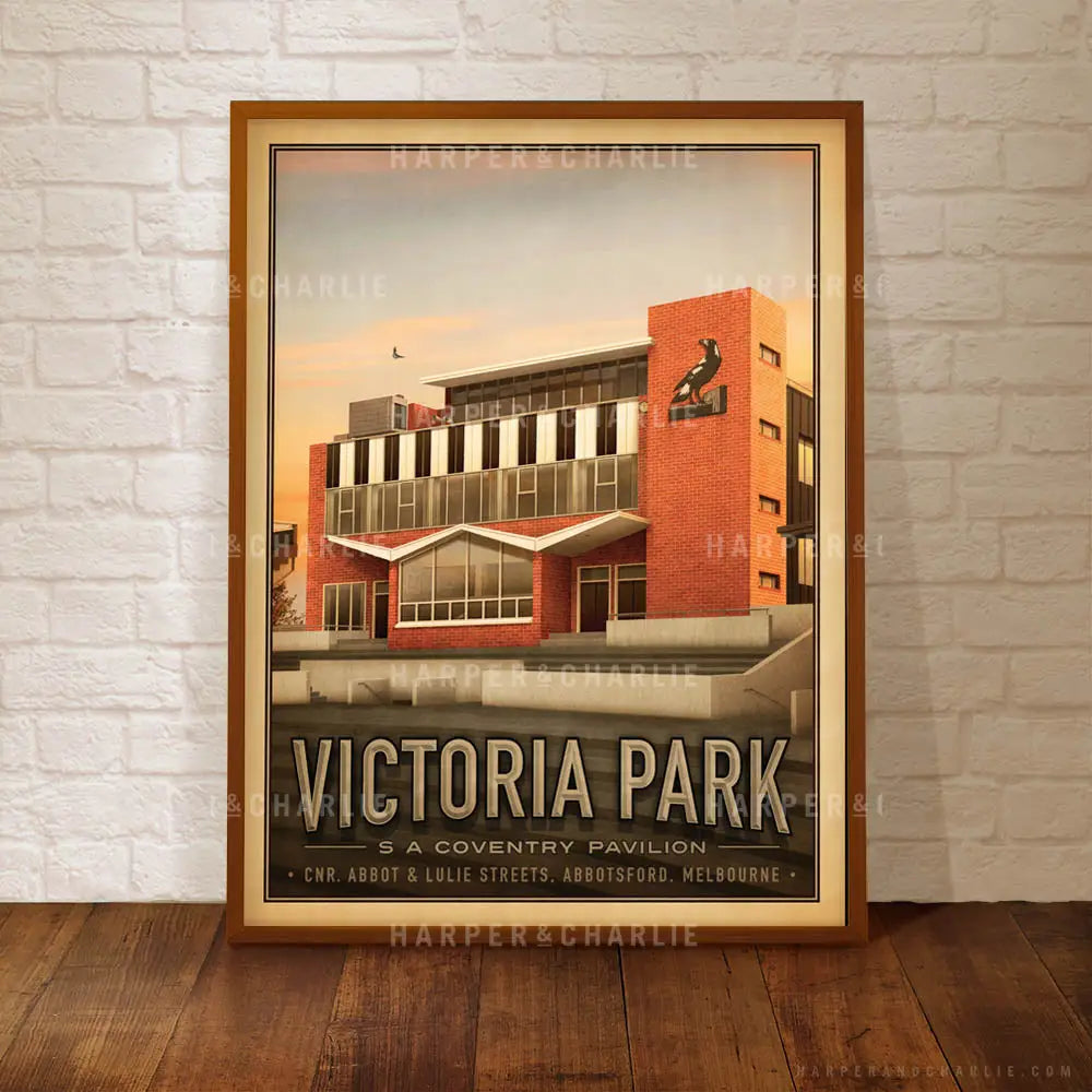 Victoria Park Collingwood Football Club Colour Print Framed