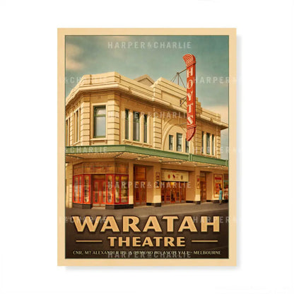 Waratah Theatre Ascot Vale Colour Print by Harper and Charlie