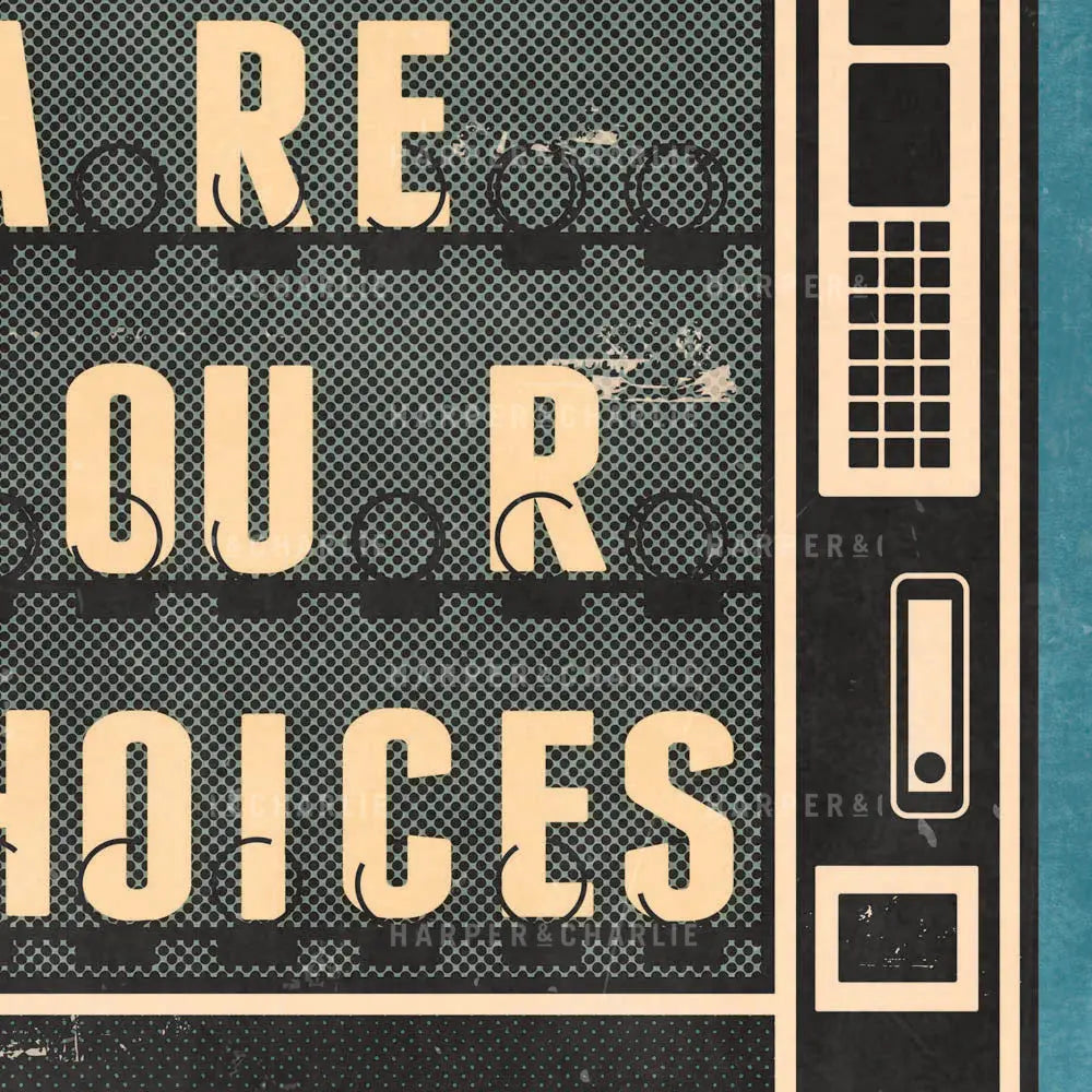 Jean-Paul Sartre Quote Retro Print Close Up View